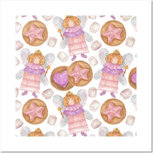 Sugar Plum Fairy with Cookies and Marshmallow Posters and Art